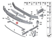 BMW X1 F48 2015 - 2022 FRONT BUMPER LOWER CROSSLINK REINFORCER CARRIER SUPPORT